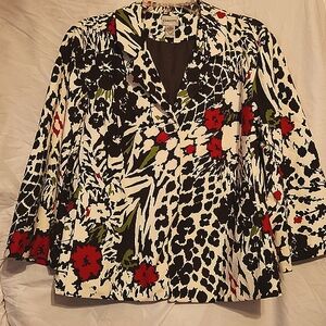 Chico's 3 Animal print blazer XL